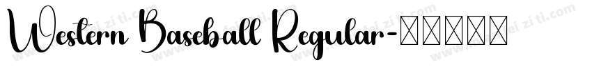 Western Baseball Regular字体转换